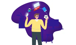 人物插画思考想象插图