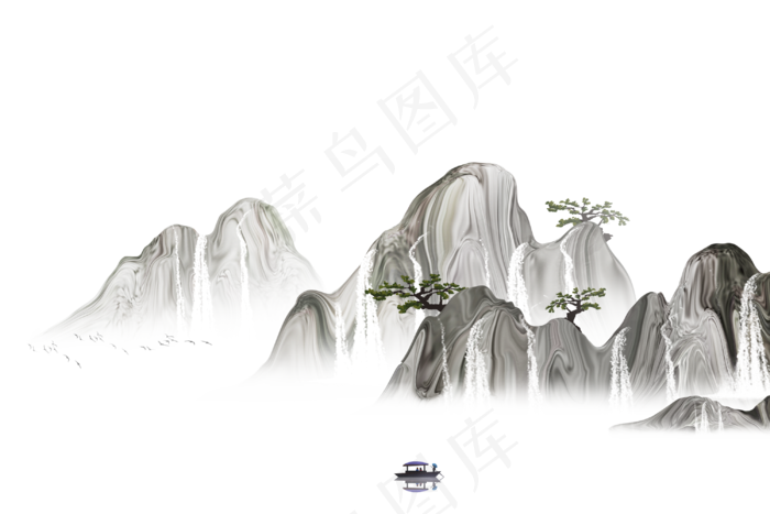 水墨山水素材 