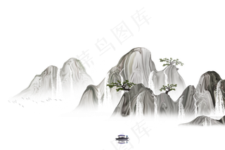 水墨山水素材 