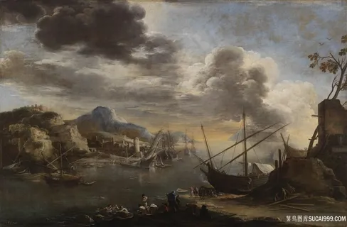 罗莎，萨尔瓦多-玛丽娜油画风景画