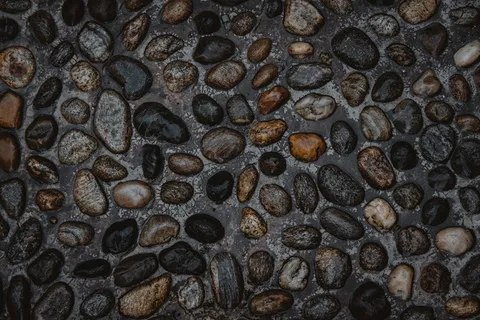 鹅软石路面图片