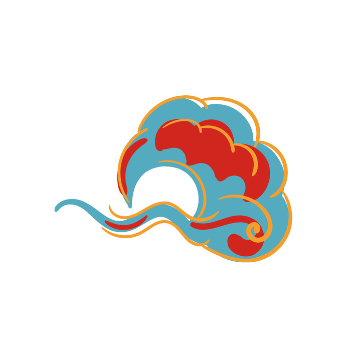 中国风中式国潮敦煌云纹祥云插画图案云朵云彩元素PSDAI设计素材