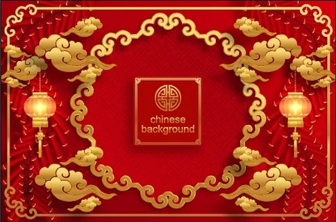 设计红色新年背景