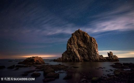 璀璨星空夜景图片