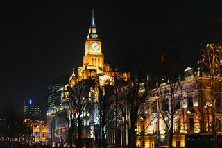 上海海关大楼夜景图片