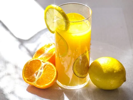 饮品摄影橘子饮料柠檬高清