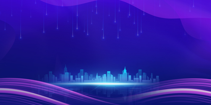 蓝色新闻发布会展板科技线条背景