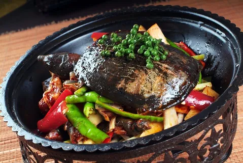 干锅美食焖锅湘菜麻辣香辣纸锅热干锅甲鱼