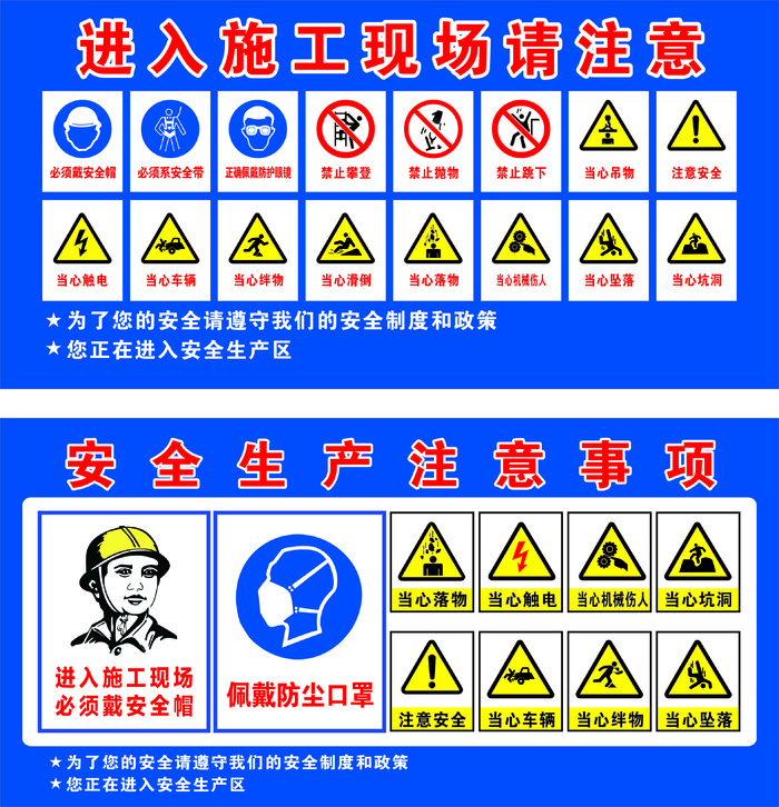 安全标识牌cdr矢量模版下载