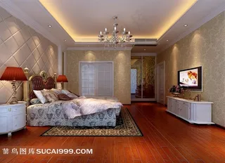 豪华欧式卧室装修设计效果图