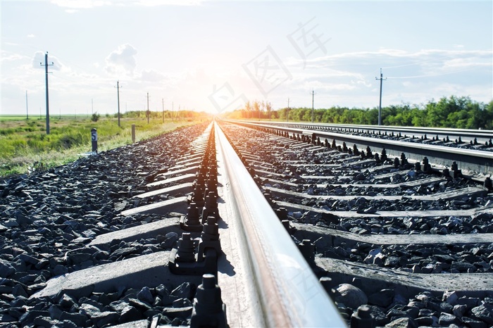 铁路轨道特写高清图片