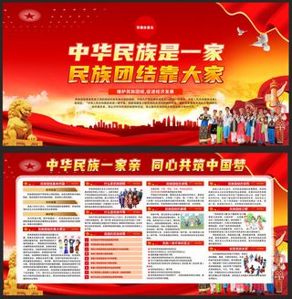 加强民族团结知识宣传展板