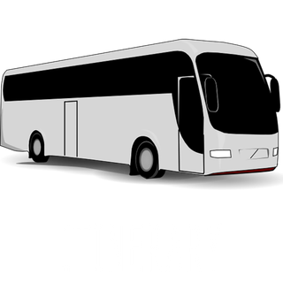 卡通大巴车线条图