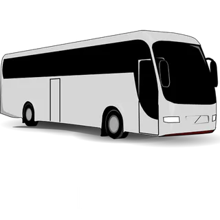卡通大巴车线条图