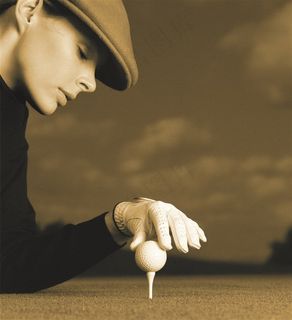 美女高尔夫怀旧图