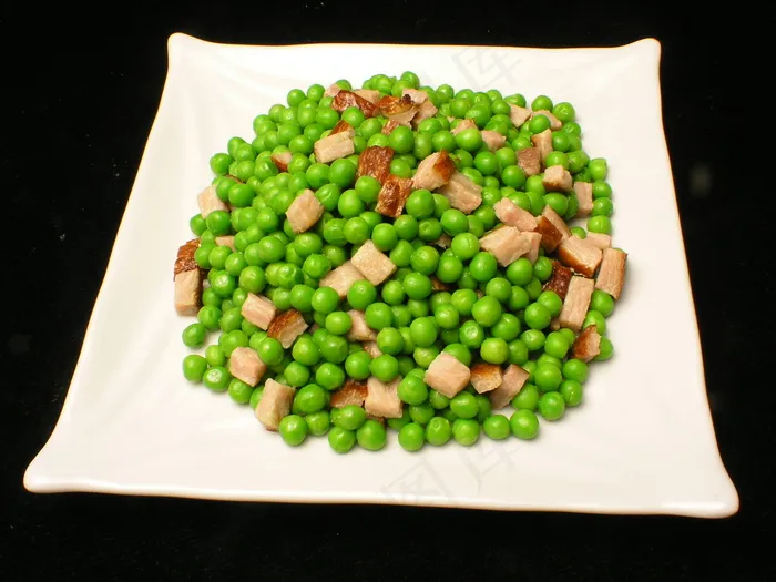 0584绿豆炒腊肉