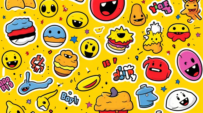 卡通插画表情搞怪素材(4368x2448)