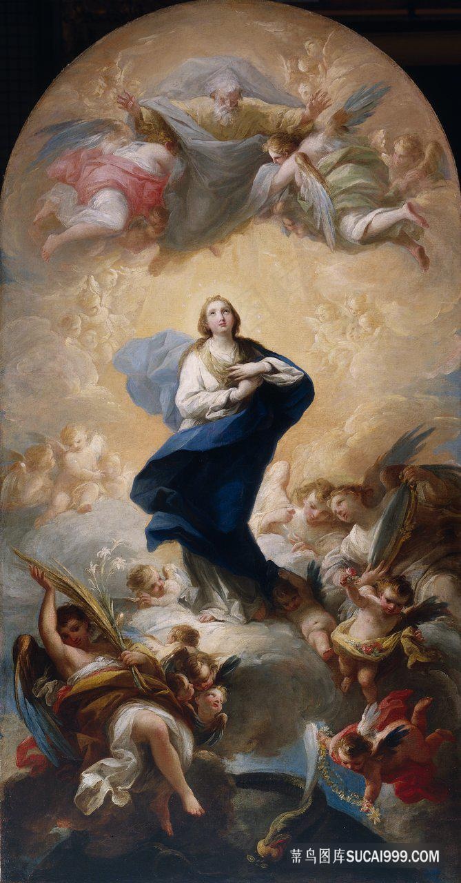 -完美无暇的受孕油画