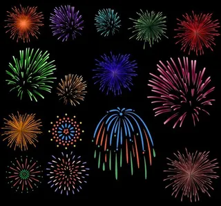 矢量新年烟花素材
