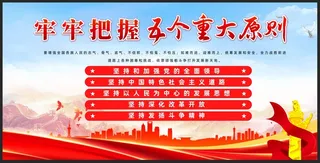 牢牢把握五个重大原则展板