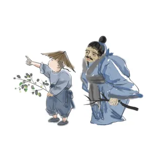 清明清明节牧童给老人指路