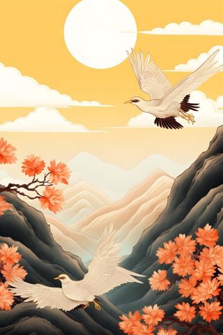 中国风意境传统背景