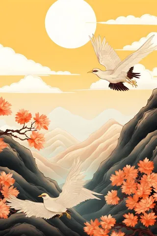 中国风意境传统背景