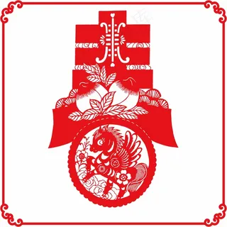 春节剪纸 剪纸风元素