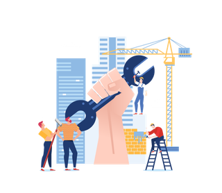 五一劳动节卡通人物插画五一艺术字PNG免抠图元素设计ps素材合集