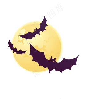 万圣节节日元素蝙蝠