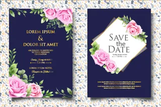 祝贺婚礼结婚邀请卡素材