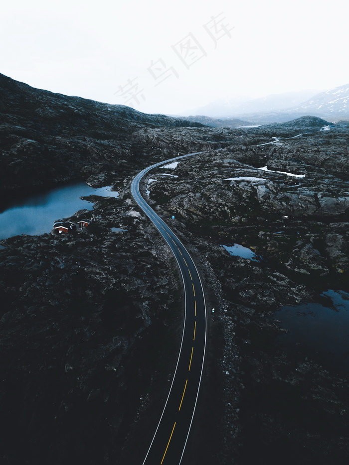高速公路风景航拍图