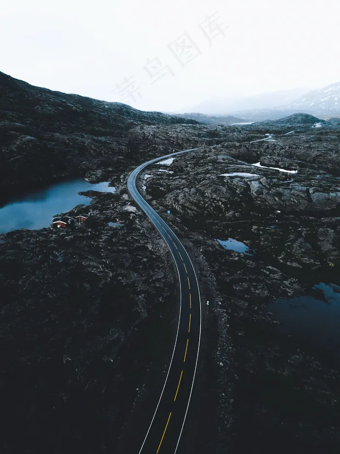 高速公路风景航拍图