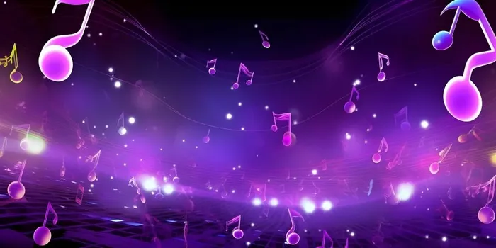 音乐会狂欢炫紫色背景(3600x1800)