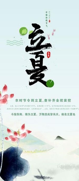 24节气立夏海报