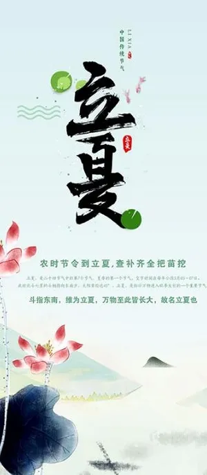 24节气立夏海报