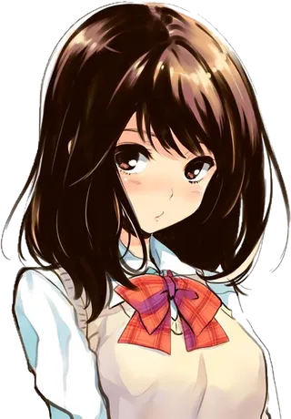 长发女孩卡通简笔