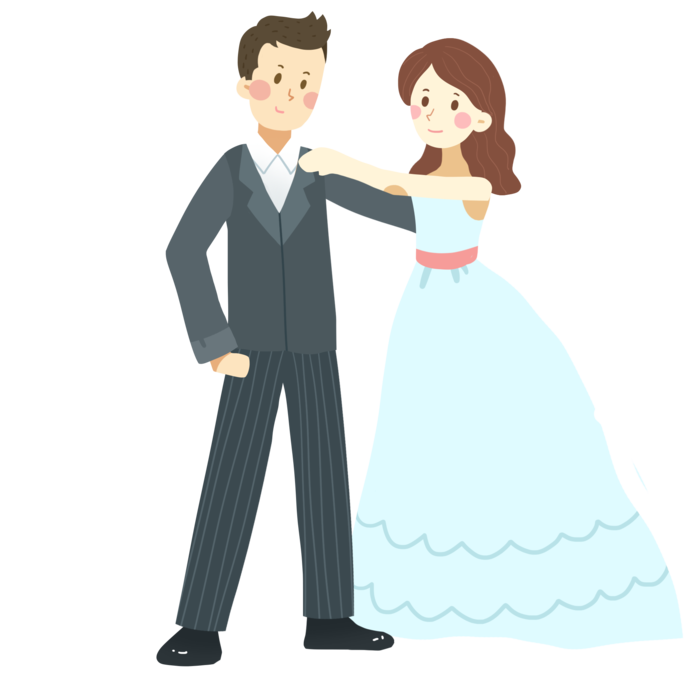 婚纱卡通人物婚礼白纱结婚婚纱摄影手绘