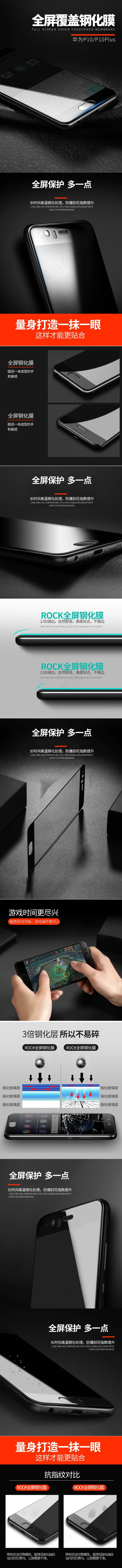 钢化膜详情页45psd模版下载