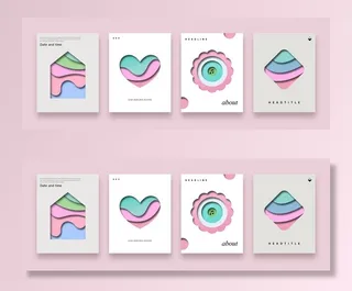 清新孟菲斯风格渐变科幻离子风KV主视觉海报大图高端psd分层素材