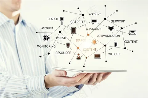 商务人士与平板电脑