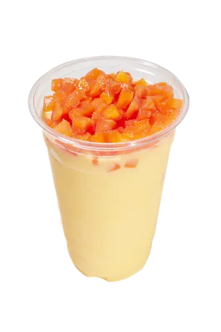 木瓜美人冰奶茶照片拍摄果汁