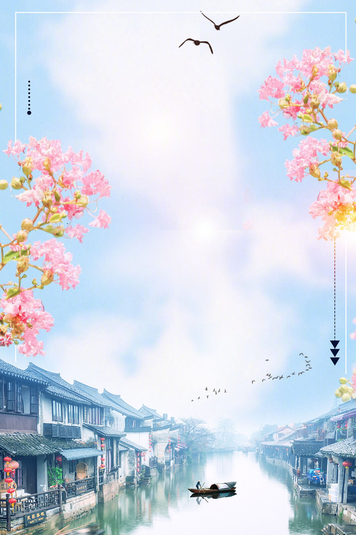 欢迎春天花开背景