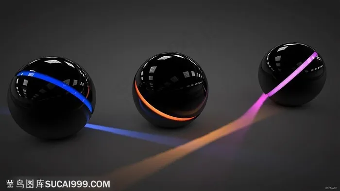 3D科技发光圆球炫酷PPT素材背景