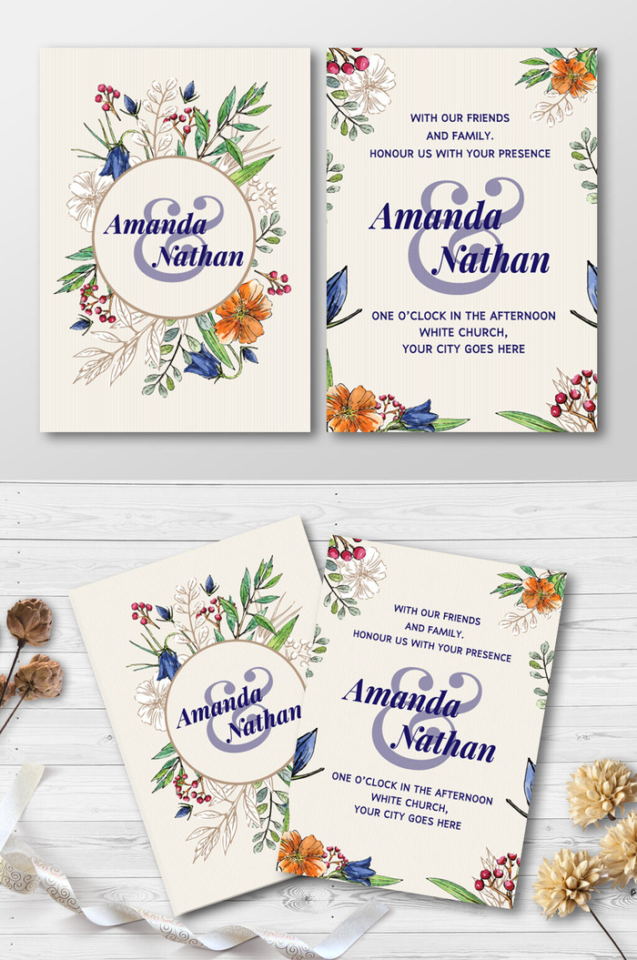 现代结婚婚礼贺卡