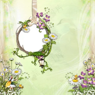 花草相框素材图片下载