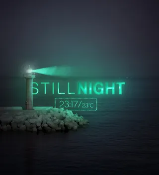 黑夜中的幻彩霓虹灯海报PSD分层素材