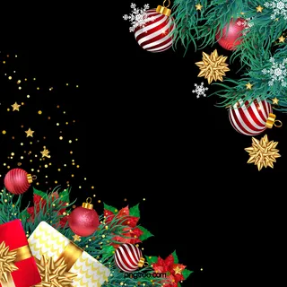 圣诞节礼盒装饰品边框