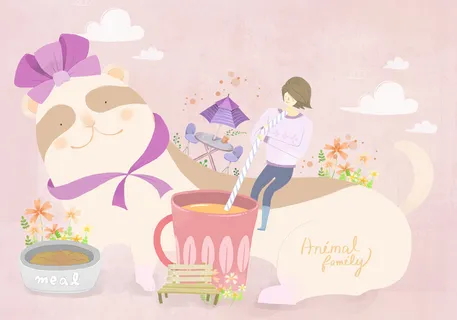 卡通创想男孩绘画PSD素材