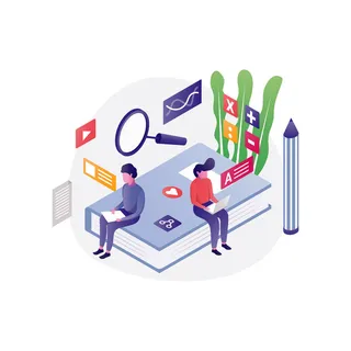 扁平化人物场景办公互联网等距ai矢量设计网页海报UI素材插画